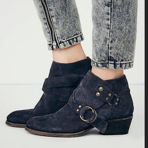 Free People Tortuga Leather Buckle Ankle Boots - Picture 2 of 15
